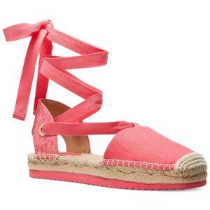 Michael Kors Womens Yara Espadrille Tie-Up Sandals Pink 10M